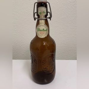 VTG Grolsch Amber Brown Lager Glass Beer Bottle Porcelain Swing Top